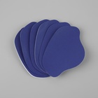 Набор заплаток для ремонта подпяточников обуви, из кожзама, клеевые, 6 шт., синий - Фото 5