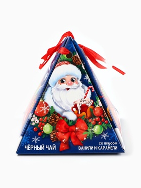 Чай новогодний чёрный с предсказанием «Время чудес», вкус: ваниль и карамель, 20 г.