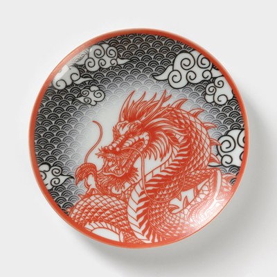 Тарелка «‎Огненный дракон», d=17.5 см, фарфор