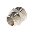 Ниппель переходной ZEIN, 3/4" х 1/2", наружная резьба, никелированная латунь, фасовка 100 шт. (комплект 100 шт) - фото 23261078