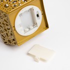 Ночник "Восточный фонарь. Пирамида" LED от батареек 3хААА золото 26х12,5х12,5 см RISALUX - фото 23360485