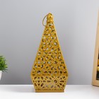 Ночник "Восточный фонарь. Пирамида" LED от батареек 3хААА золото 22х10,5х10,5 см RISALUX - фото 23360490