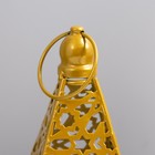 Ночник "Восточный фонарь. Пирамида" LED от батареек 3хААА золото 22х10,5х10,5 см RISALUX - фото 23360491