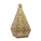 Ночник "Восточный фонарь. Пирамида" LED от батареек 3хААА золото 22х10,5х10,5 см RISALUX - фото 23360495