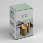 Светодиодная свеча бежевая, 7 × 13 × 7 см, пластик, батарейки ААх2 (не в комплекте), свечение тёплое белое - Фото 4