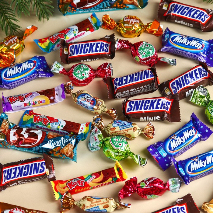 Сладкий подарок «Новогодняя почта»: шоколадные конфеты и пазлы, 500 г.