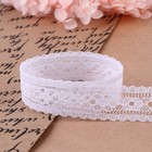 Кружево капроновое, 22 мм × 10 ± 1 м, цвет белый - Фото 3