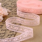 Кружево капроновое, 22 мм, 10±1 м, цвет нежно-розовый - Фото 1