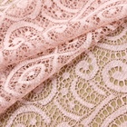 Кружевная эластичная ткань, 190 мм × 2,7 ± 0,5 м, цвет розово-бежевый - фото 7879560