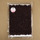 Кружевная эластичная ткань, 180 мм × 2,7 ± 0,5 м, цвет шоколадный - фото 7879578
