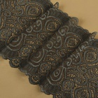 Кружевная эластичная ткань, 180 мм × 2,7 ± 0,5 м, цвет графитовый - фото 9248399
