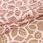 Кружевная эластичная ткань, 180 мм × 2,7 ± 0,5 м, цвет розово-бежевый - Фото 2