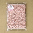 Кружевная эластичная ткань, 180 мм × 2,7 ± 0,5 м, цвет розово-бежевый - Фото 4