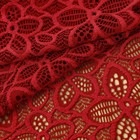 Кружевная эластичная ткань, 180 мм × 2,7 ± 0,5 м, цвет бордовый - фото 7879597
