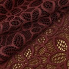 Кружевная эластичная ткань, 170 мм × 2,7 ± 0,5 м, цвет шоколадный - Фото 2