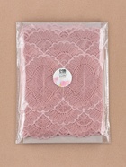 Кружевная эластичная ткань «Волны», 180 мм, 2.7±0.5 м, розово-бежевая - Фото 5