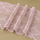 Кружевная эластичная ткань «Волны», 180 мм, 2.7±0.5 м, пудровая - Фото 2