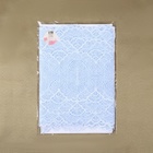 Кружевная эластичная ткань, 180 мм, 2.7±0.5 м, небесно-голубая - Фото 5