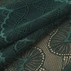 Кружевная эластичная ткань, 180 мм × 2,7 ± 0,5 м, цвет изумрудный - фото 7879619