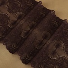 Кружевная эластичная ткань, 180 мм × 2,7 ± 0,5 м, цвет шоколадный - фото 7879627