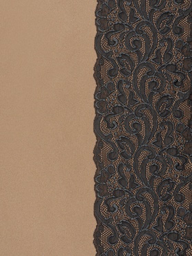 Кружевная эластичная ткань, 175 мм, 2.7±0.5 м, графитовая