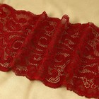 Кружевная эластичная ткань, 170 мм, 2.7±0.5 м, бордовая - Фото 3