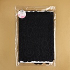 Кружевная эластичная ткань, 195 мм × 2,7 ± 0,5 м, цвет чёрный - Фото 3