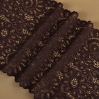 Кружевная эластичная ткань, 190 мм × 2,7 ± 0,5 м, цвет шоколадный - Фото 2