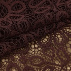 Кружевная эластичная ткань, 190 мм × 2,7 ± 0,5 м, цвет шоколадный - Фото 2