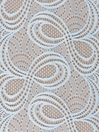 Кружевная эластичная ткань, 180 мм, 2.7±0.5 м, небесно-голубая - Фото 3