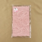 Кружевная эластичная ткань, 235 мм × 2,7 ± 0,5 м, цвет розово-бежевый - Фото 5