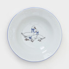 Набор фарфоровых тарелок «Гуси», 12 предметов: 6 супниц 350 мл, 6 плоских тарелок d=20 см, рисунок микс - Фото 3