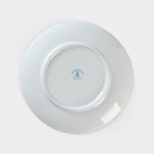 Тарелка новогодняя Добрушский завод «Зимний лес», d=20 см, фарфор, синяя - Фото 4