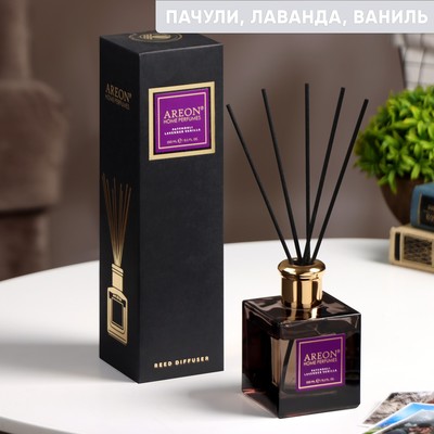 Диффузор ароматический Areon Sticks Premium, пачули, лаванда, ваниль 150 мл