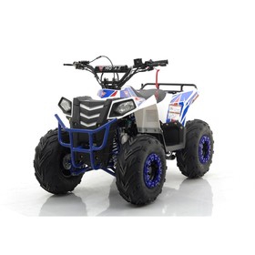 Квадроцикл детский бензиновый Motax Atv Grizlik A110, бело-синий