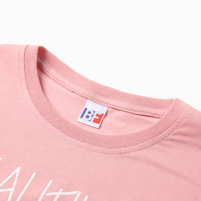 Комплект домашний женский (футболка,шорты), цвет розовый, размер 44 - фото 1909400058