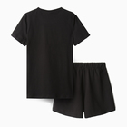 Комплект домашний женский (футболка,шорты), цвет черный, размер 44 - Фото 9
