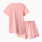 Комплект домашний женский (футболка,шорты), цвет розовый, размер 44 - Фото 10
