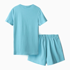 Комплект домашний женский (футболка,шорты), цвет бирюзовый, размер 44 - Фото 9