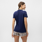 Комплект домашний женский (футболка,шорты), цвет темно-синий, размер 44 - Фото 5