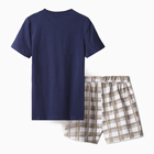 Комплект домашний женский (футболка,шорты), цвет темно-синий, размер 46 - фото 23605647