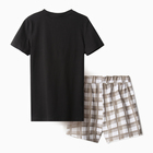 Комплект домашний женский (футболка,шорты), цвет черный, размер 52 - Фото 8
