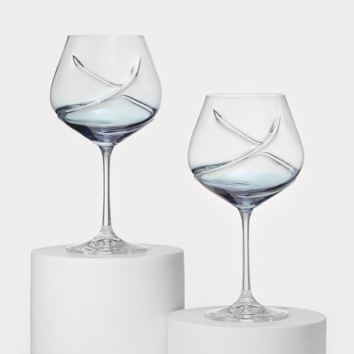 Набор стеклянных бокалов для вина «Турбуленция», 570 мл, 2 шт - Фото 1