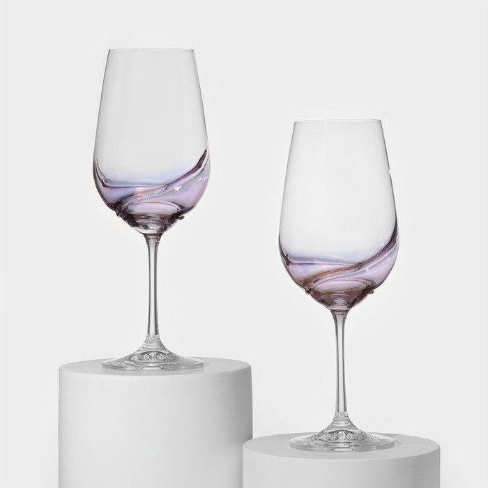 Набор стеклянных бокалов для вина «Турбуленция», 550 мл, 2 шт - Фото 1