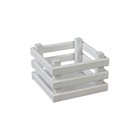Ящик деревянный для хранения Polini Home Boxy, цвет белый, 18х18х12 см - фото 301052821
