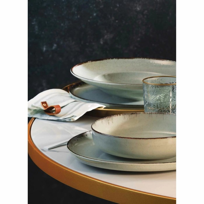 Блюдце Kutahya Porselen Pearl Lima, 12 см, цвет светло-коричневый - фото 1907935940