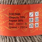 Пряжа шерстяная "Рукодельница" 70% шерсть, 30% акрил, 100г (серый) - фото 23316114