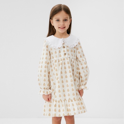Платье детское с воротником KAFTAN «Капелька», размер 30 (98-104 см)