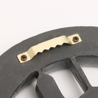 Подвесной декор "Подкова Георгий Победоносец" сталь с посеребрением, 15х17см - фото 23282433