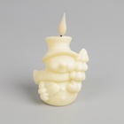 Светодиодная фигура «Снеговик» 7×12.5×5.5 см, пластик, от батареек AG13×3, свечение тёплое белое  (артикул 9642125)  большой выбор товаров оптом и в розницу по низким ценам с доставкой